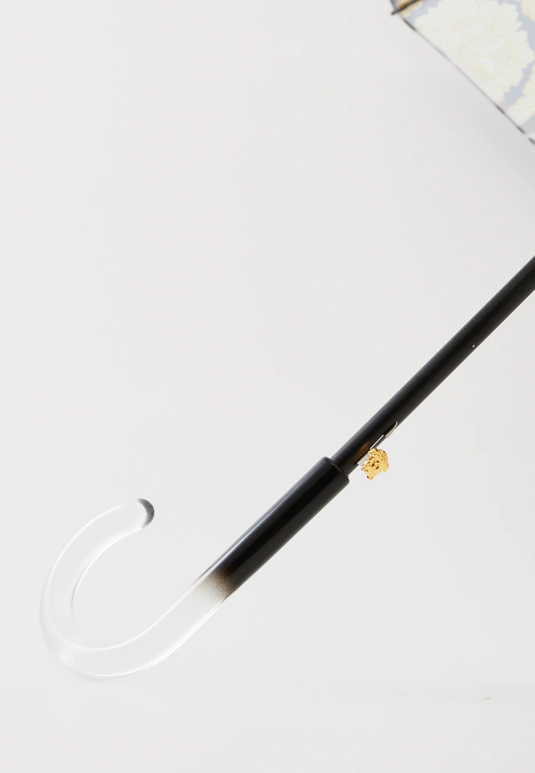 Ombrello Versace barocco Medusa oro nero manico trasparente — foto 4