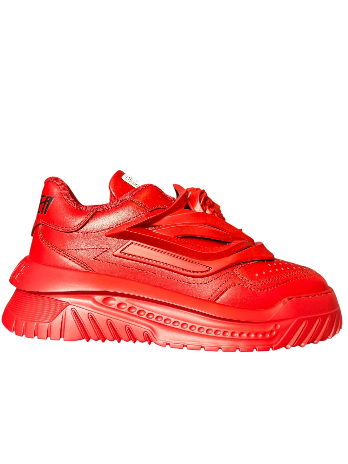 Versace odyssey sneakers rosse pelle medusa platform tg 39 nuove. — foto 5