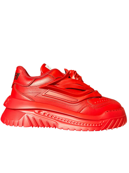 Versace odyssey sneakers rosse pelle medusa platform tg 39 nuove. — foto 5