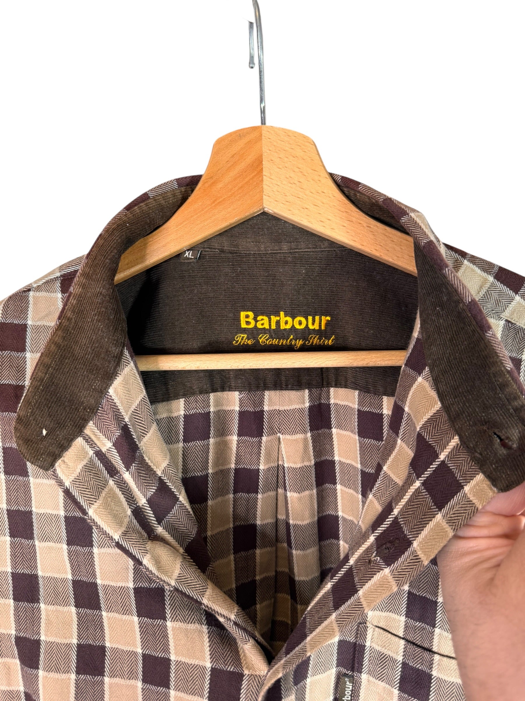 Camicia Barbour a quadri beige marrone cotone taglia XL — foto 2