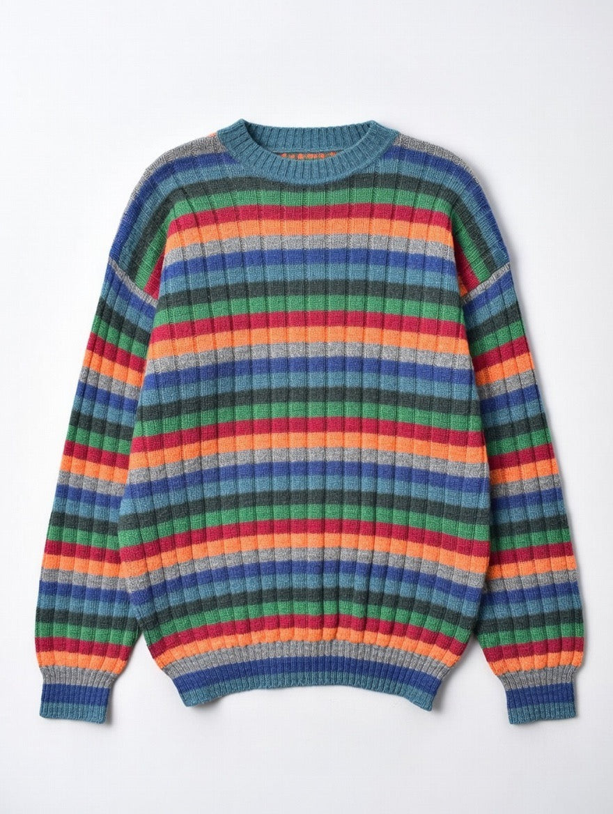 Maglione United Colors of Benetton Pure Shetland multicolor Made in Italy -  L