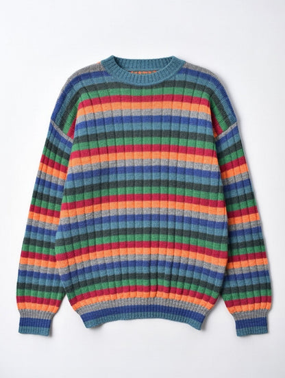 Maglione United Colors of Benetton Pure Shetland multicolor Made in Italy -  L