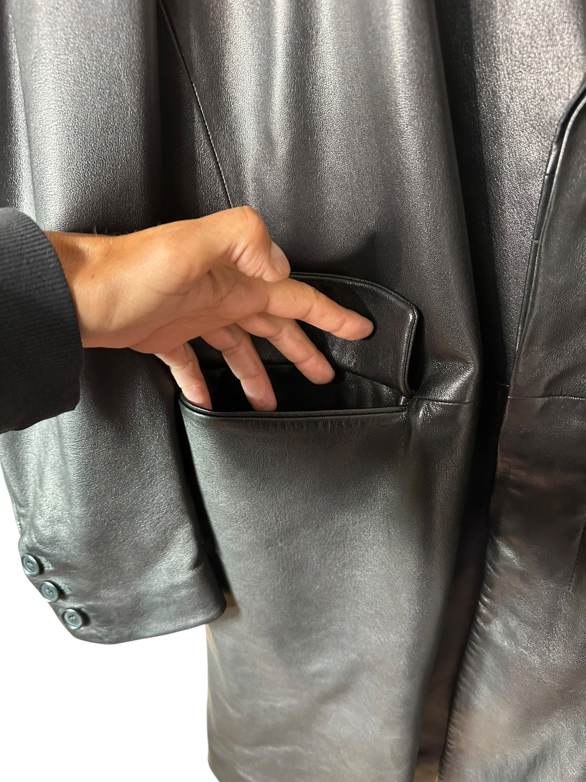 Helmut Lang giacca in pelle maschile (L)