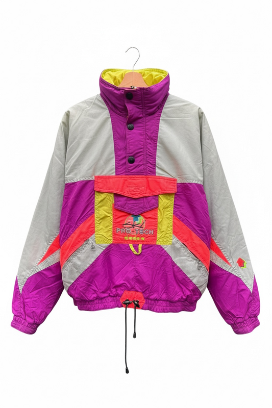 Giacca Diadora Pro Tech vintage multicolor anni 90 con pile interno