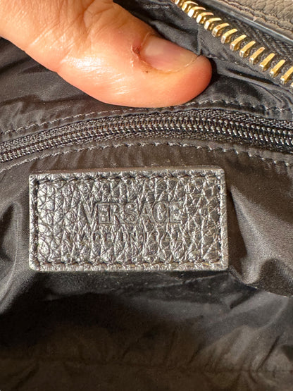 Versace Borsa a Tracolla Uomo in Pelle Nero con Medusa