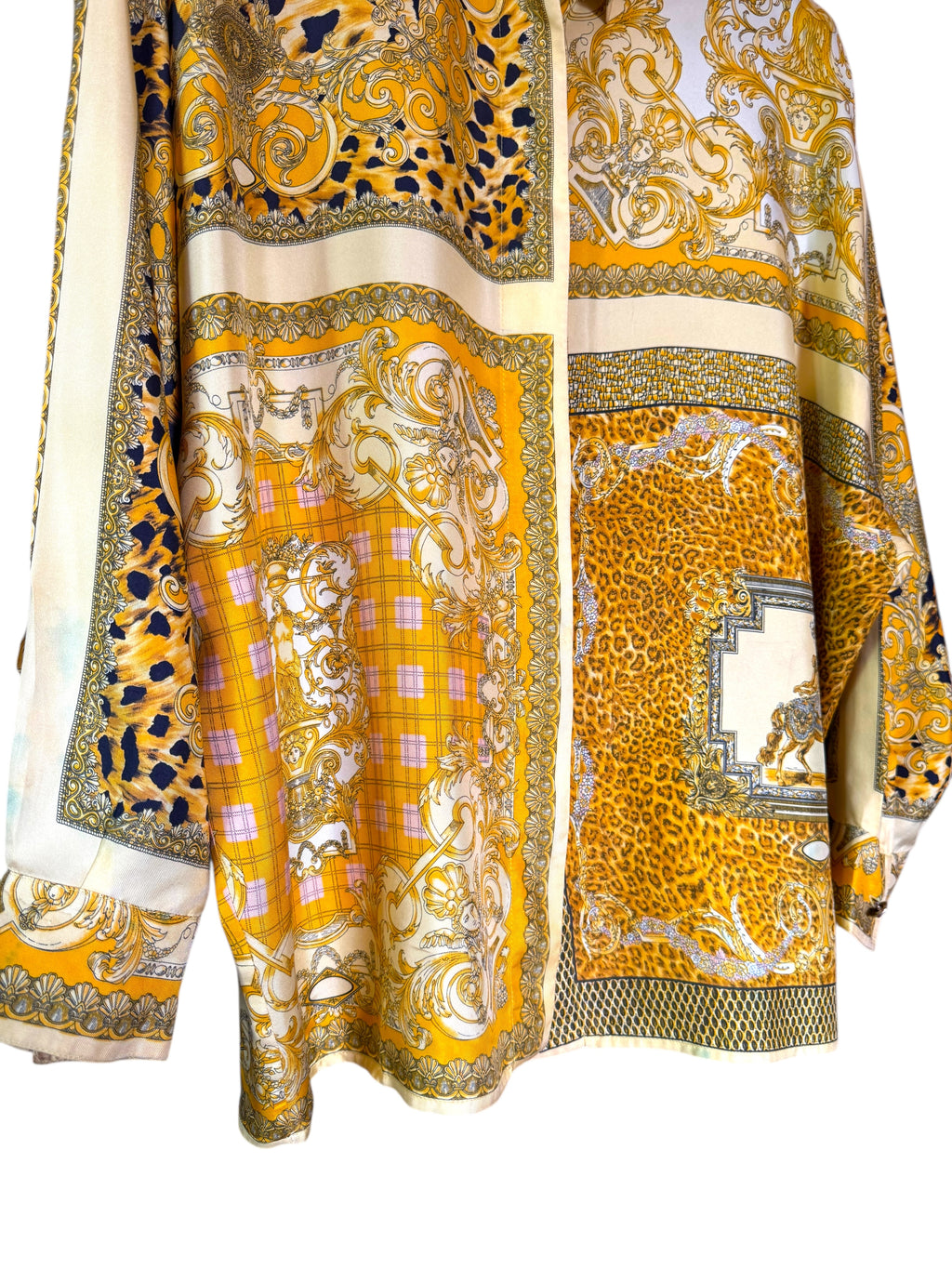 Camicia donna vintage Istante di Gianni Versace – Stampa barocca animalier — foto 6