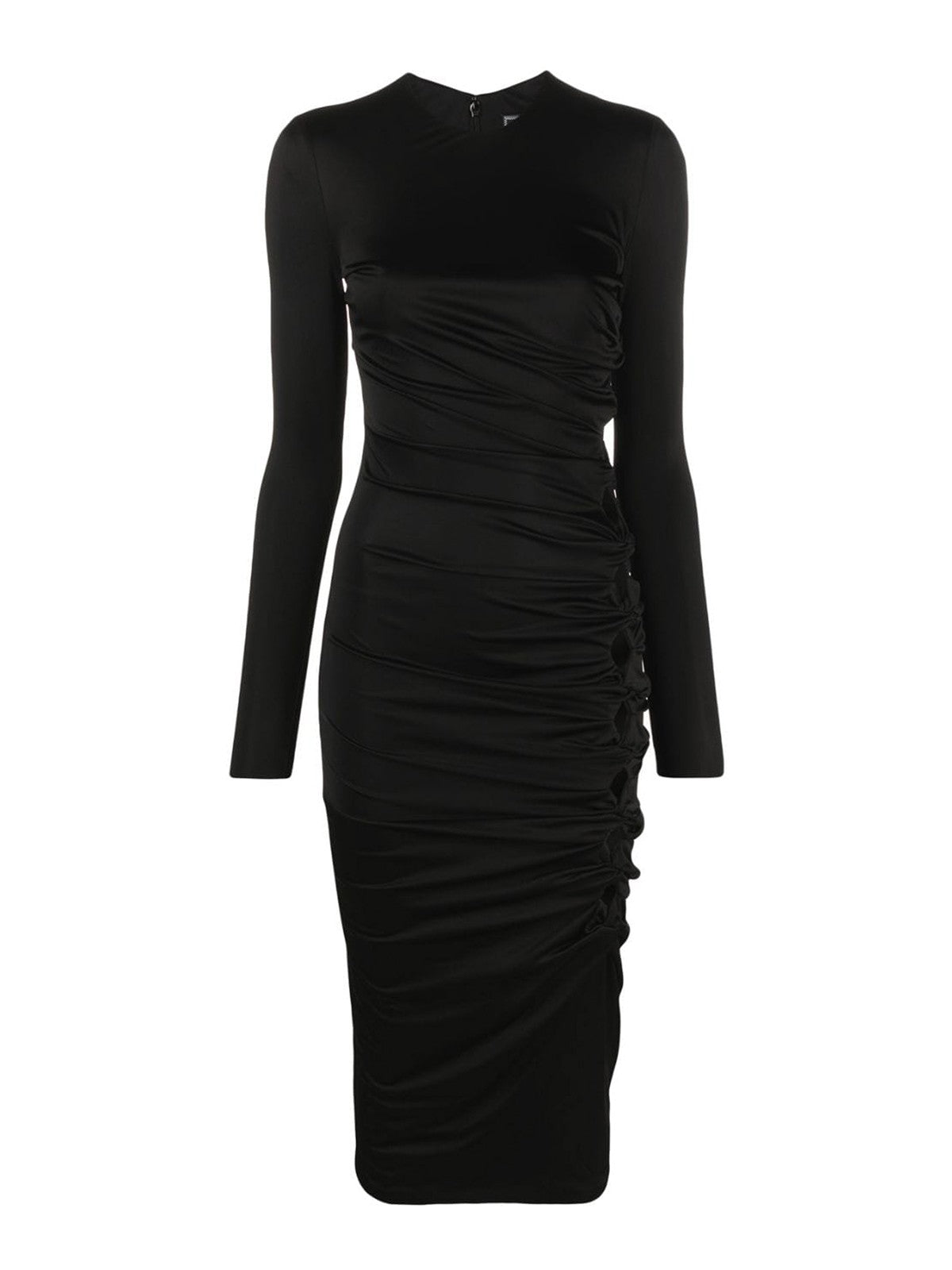 Versace x Dua Lipa Abito Nero Cut-Out in Viscosa - Taglia IT 38 - Made in Italy.