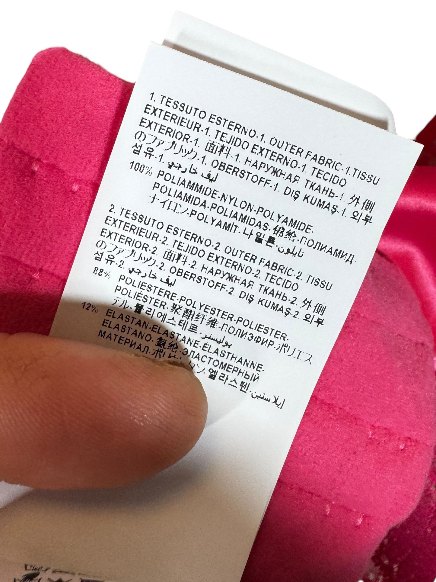 Reggiseno Versace rosa in pizzo e raso, Made in Italy