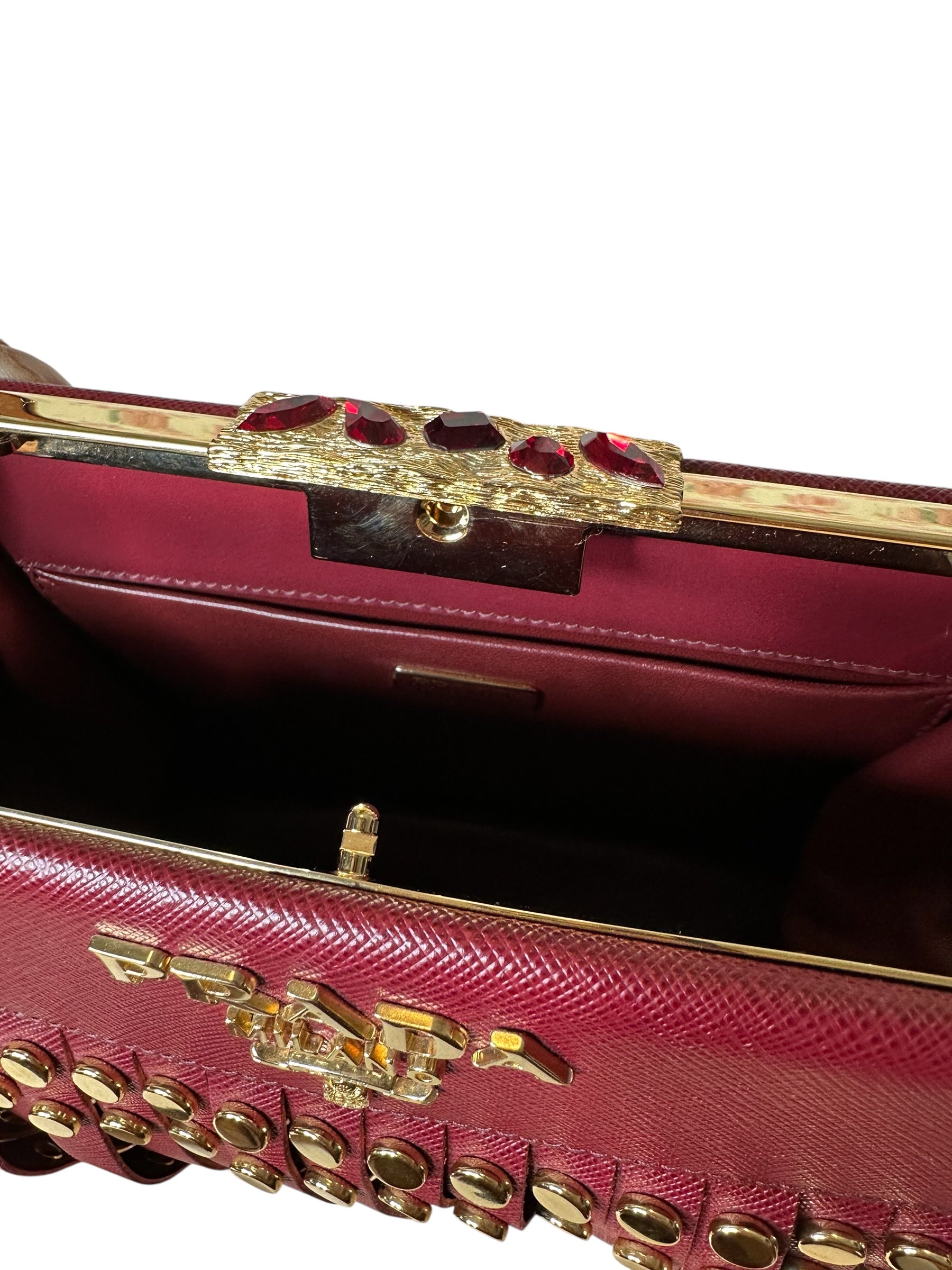 Prada borsa in pelle con frange — foto 17