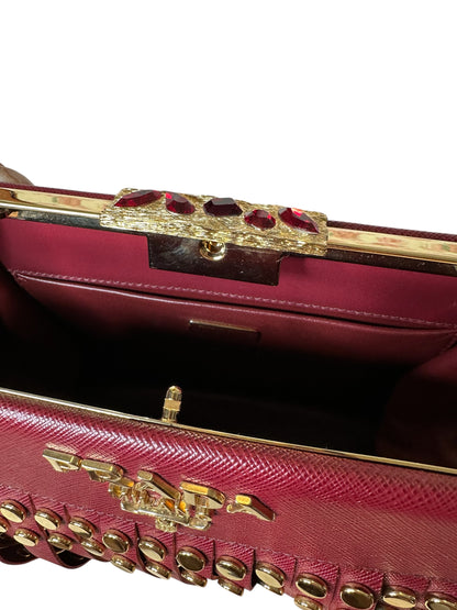 Prada borsa in pelle con frange — foto 17