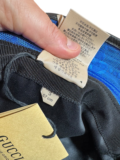 Gucci cappello bucket Off The Grid blu GG Jacquard taglia S 57 cm