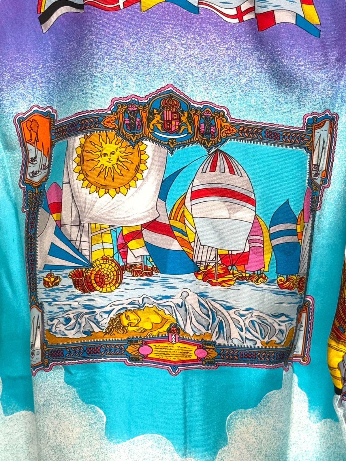 Camicia vintage donna Versace Sport in seta stampa nautica - Tg. 38 — foto 10