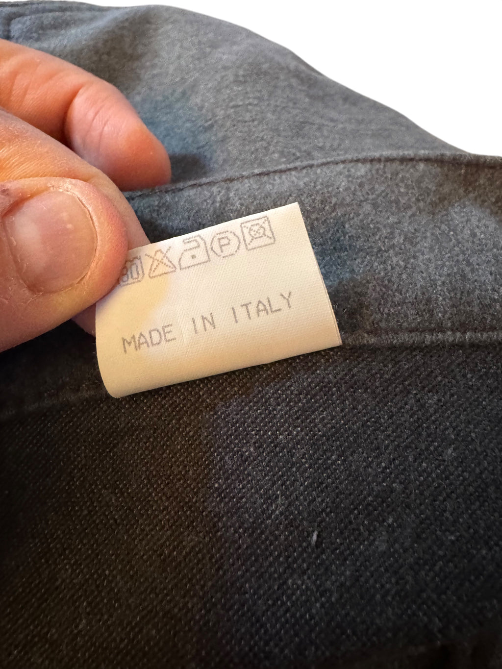 Yves Saint Laurent Pantaloni Uomo Grigi Taglia 35 Cotone Made in Italy