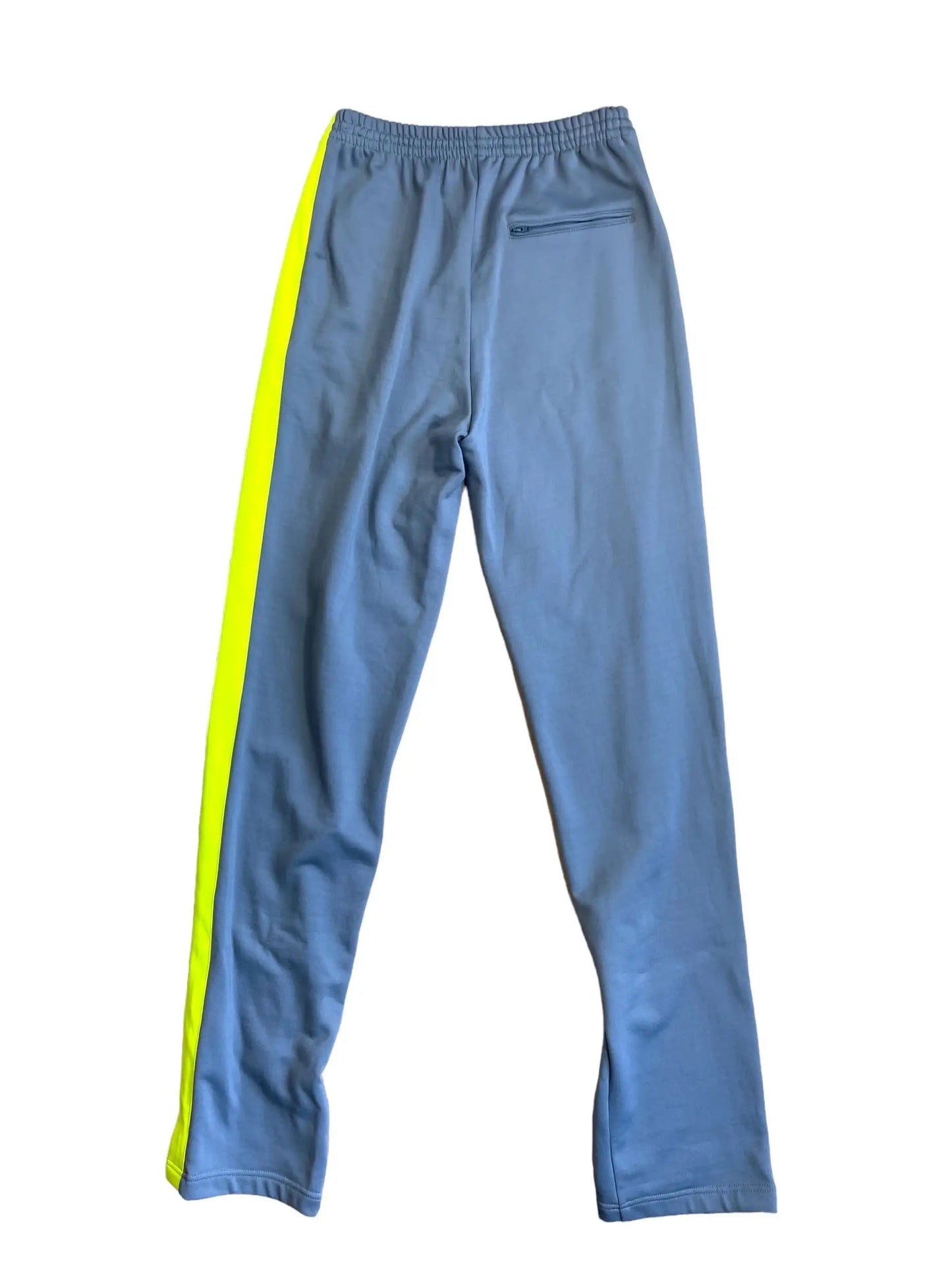 Balenciaga pantaloni tuta grigi con bande gialle logo ricamato taglia 46 — foto 7