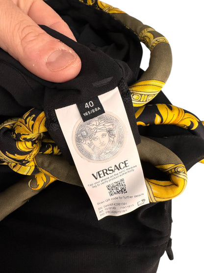 Versace body nero con lacci in seta Barocco - Tg 40 - Made in Italy