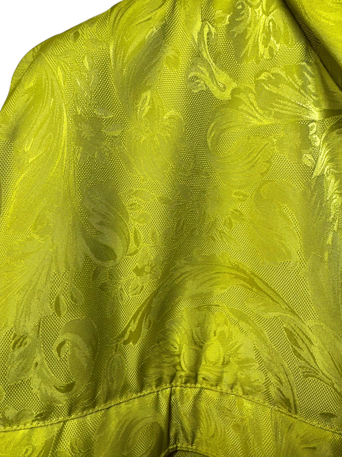 Giacca Versace Milano gialla con motivo Barocco tono su tono – Taglia 48