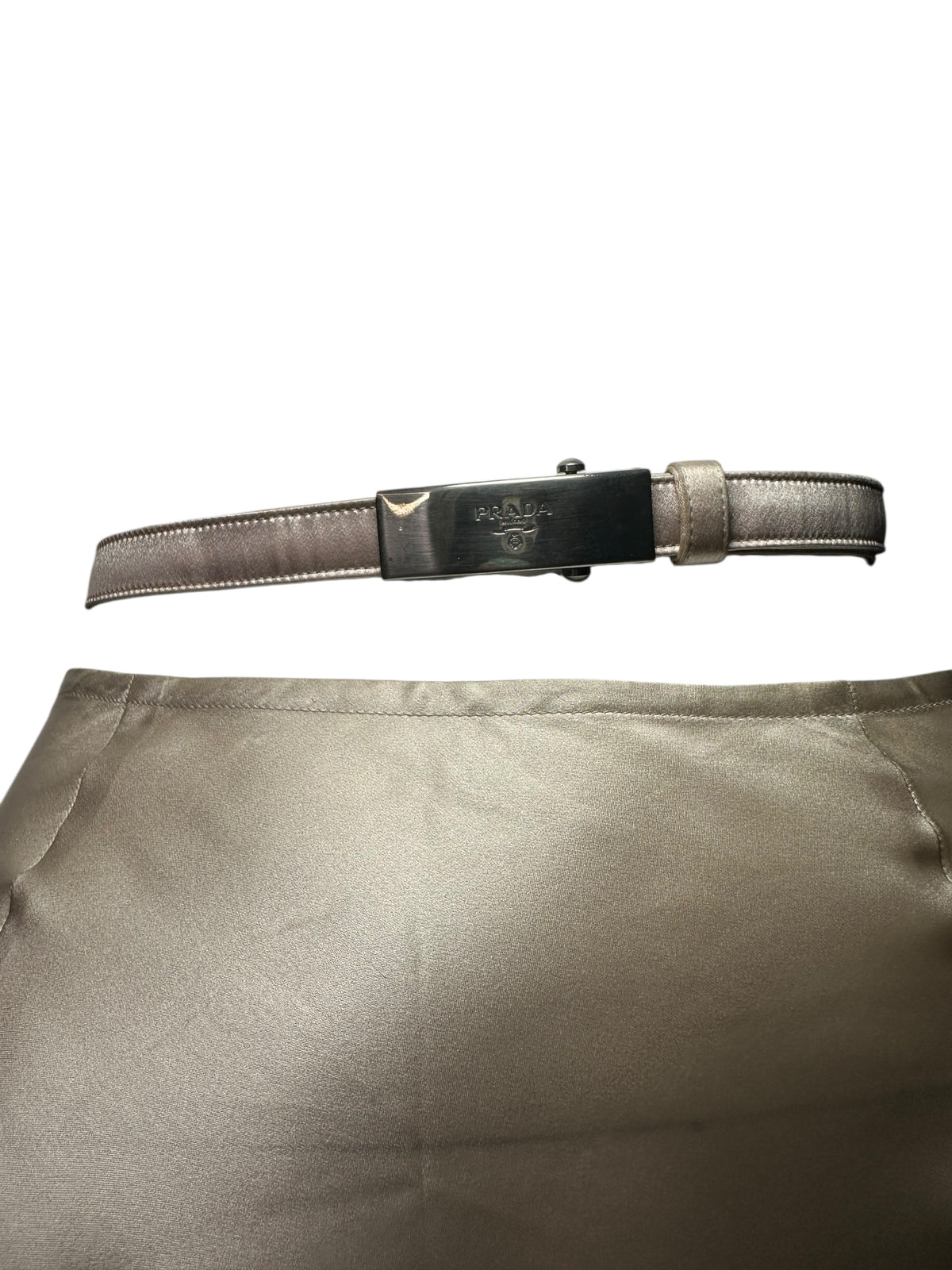 Prada gonna vintage in seta con cintura — foto 3
