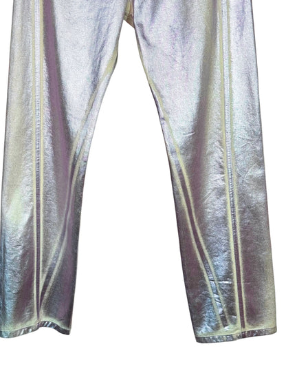 Versace jeans iridescenti Medusa denim metallizzato Made in Italy taglia 32