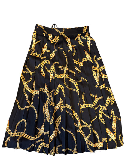 Gonna Plissé Versace Originale Taglia 38 - Motivo Catene Oro - Made in Italy