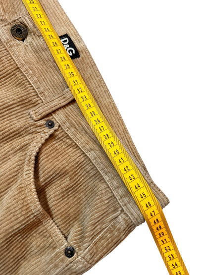 Pantaloni D&G Dolce & Gabbana velluto beige 5 tasche taglia 52 — foto 6