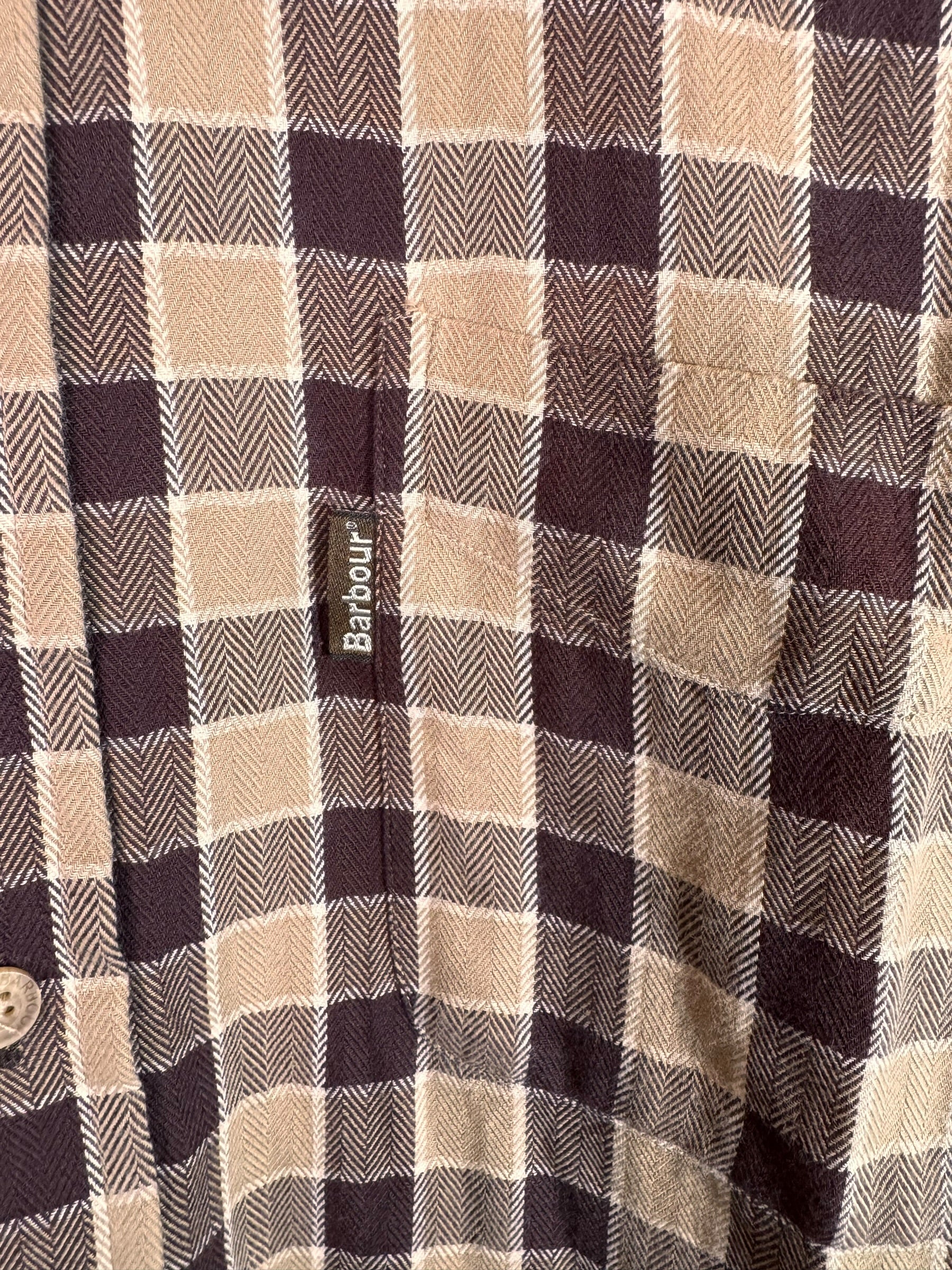 Camicia Barbour a quadri beige marrone cotone taglia XL — foto 4