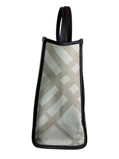 Burberry borsa vintage in tela e pelle