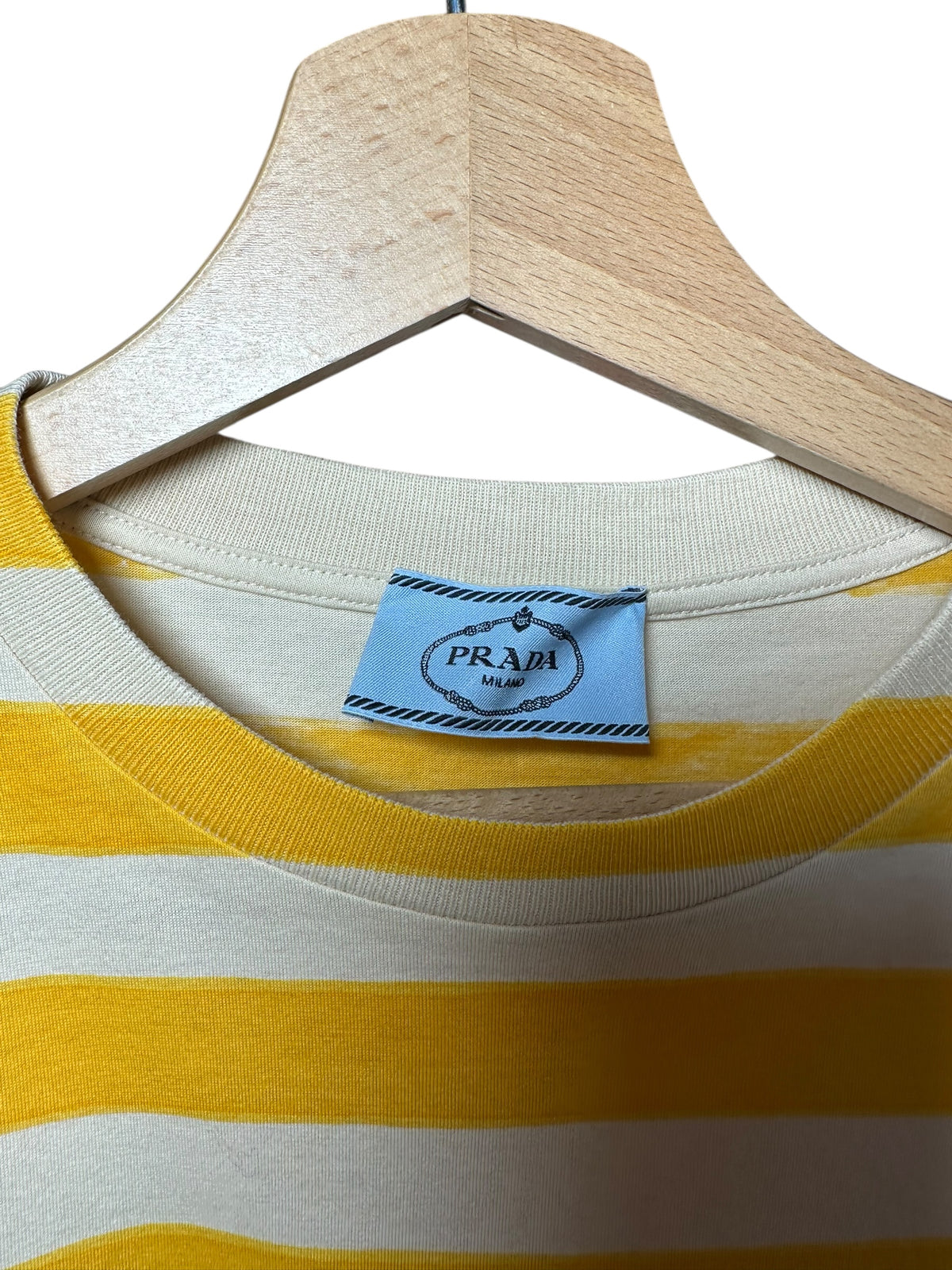 Prada t-shirt crop a righe — foto 3