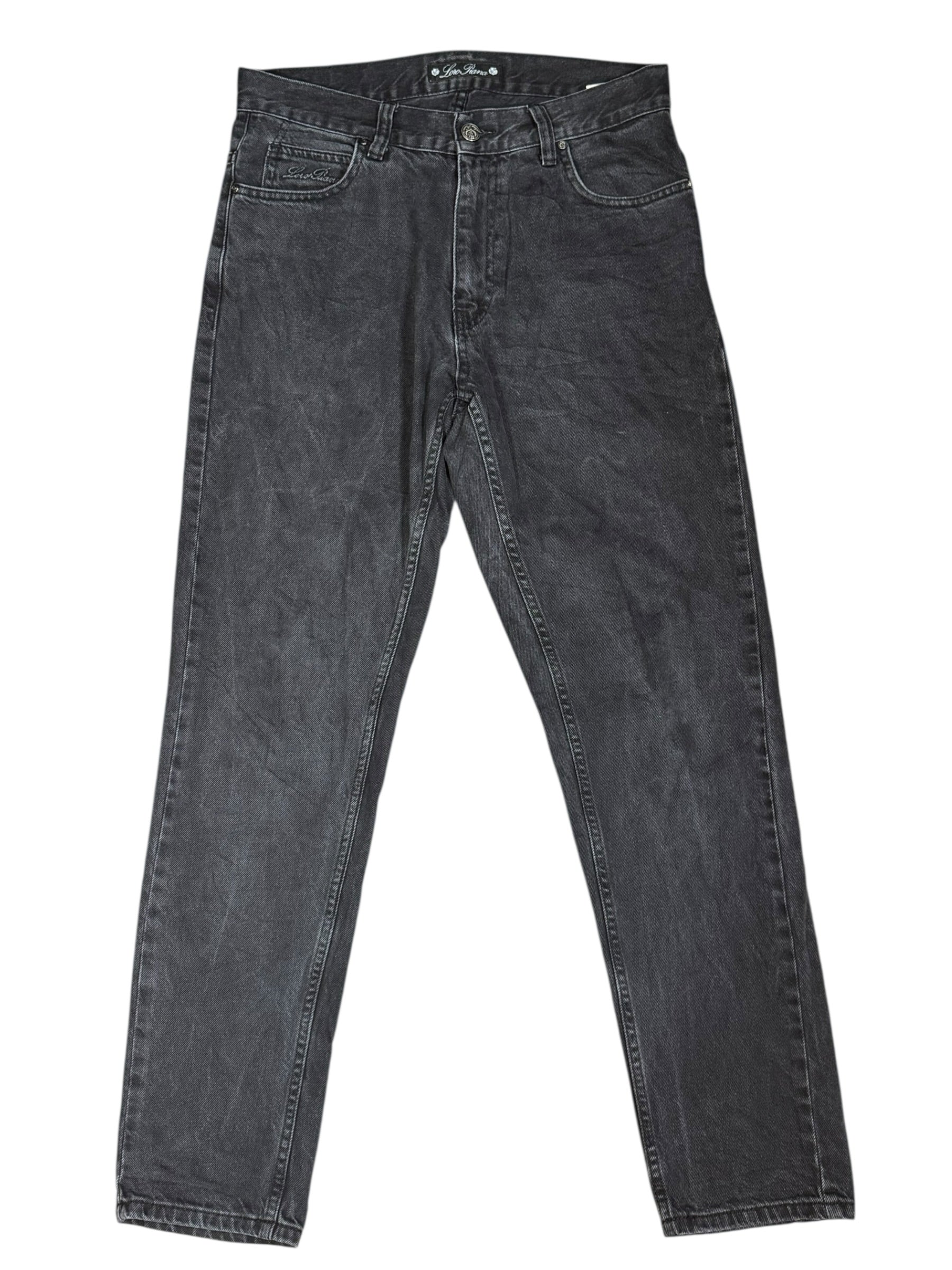 Jeans Loro Piana nero denim 100% cotone W30 L32