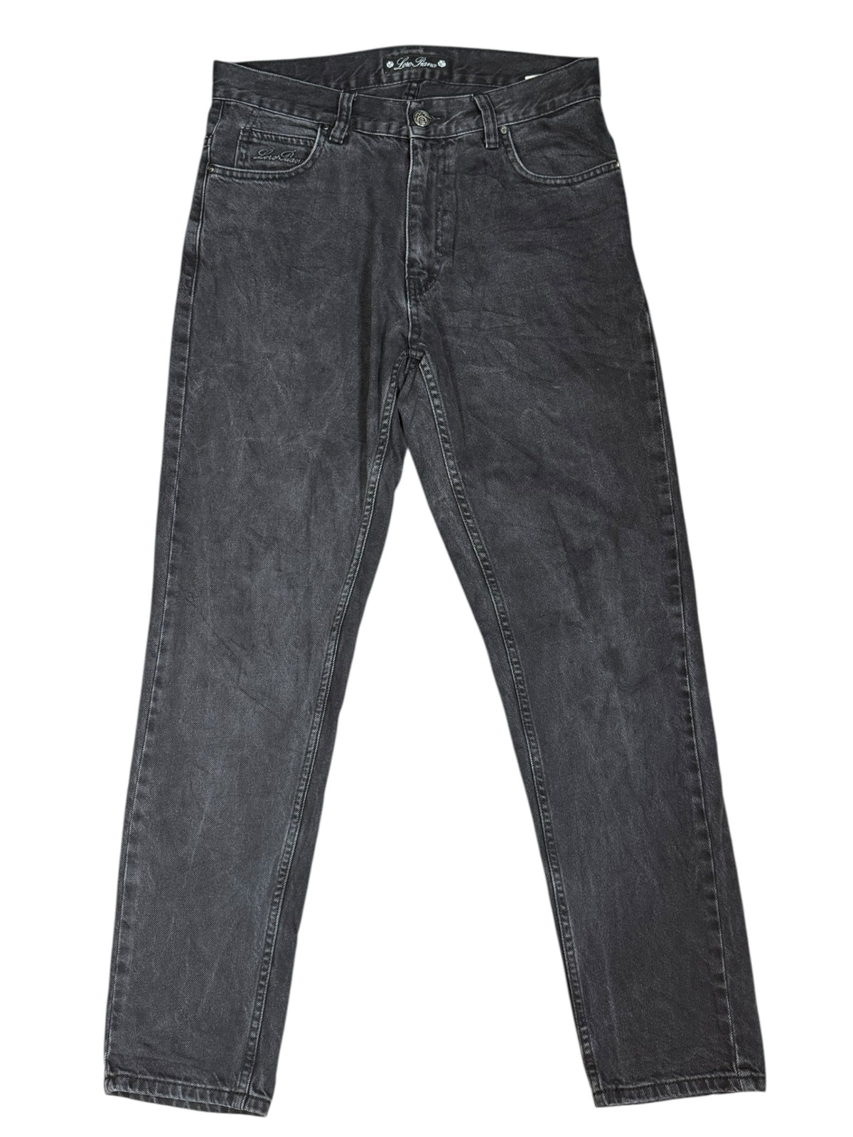 Jeans Loro Piana nero denim 100% cotone W30 L32