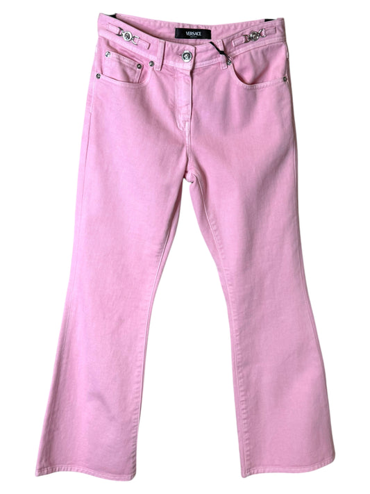 Jeans donna VERSACE rosa flare