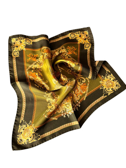 Foulard Versace Barocco Verde in Seta 45x45 — foto 2