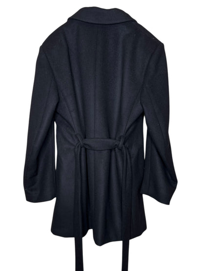 Cappotto doppiopetto uomo Versace nero lana tg. 50 bottoni Medusa oro