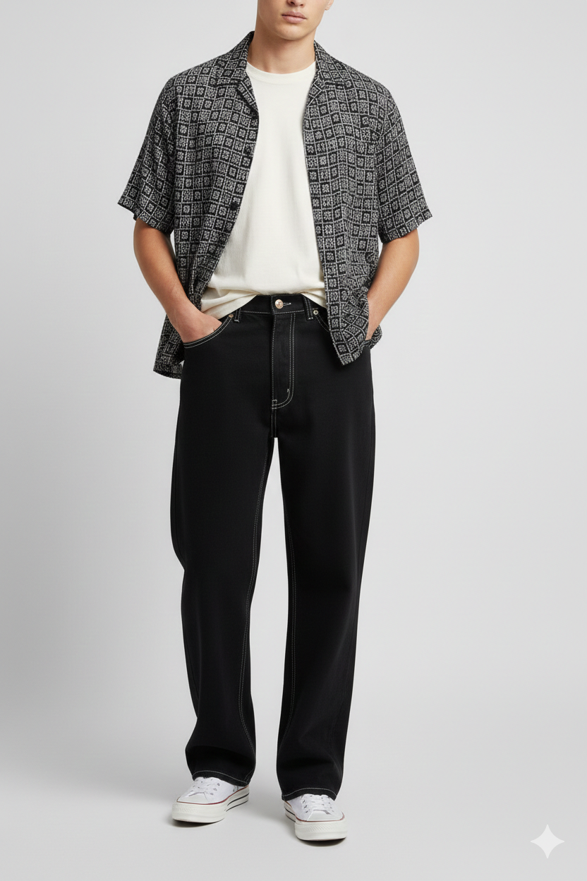 Jeans Valentino Jeans neri vintage Made in Italy uomo