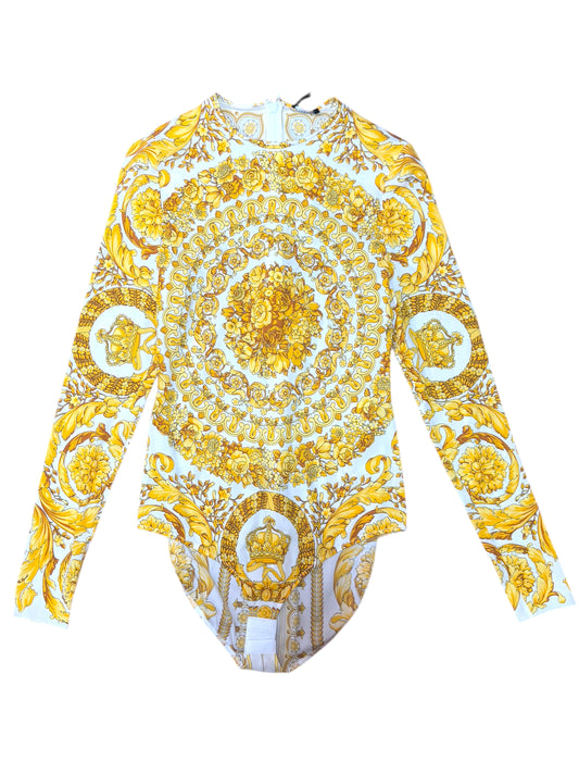 Body Versace Baroque Donna Taglia 42 in Seta Stampata – Nuovo con Etichette