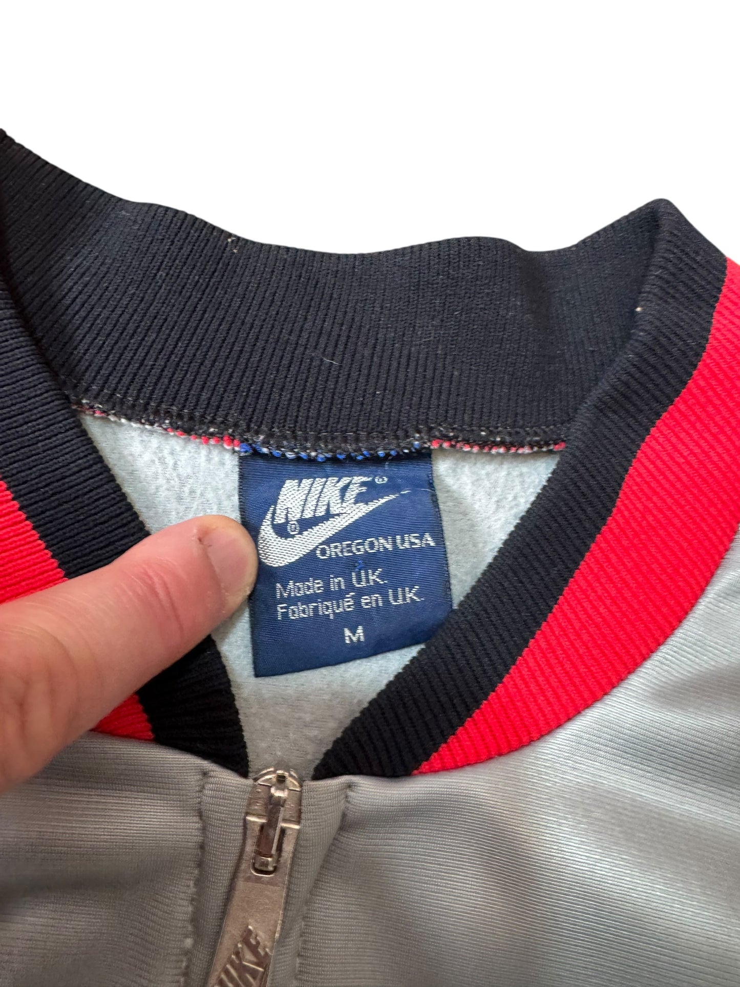 Nike vintage completa tracksuit grigio rosso Made in UK taglia M — foto 12