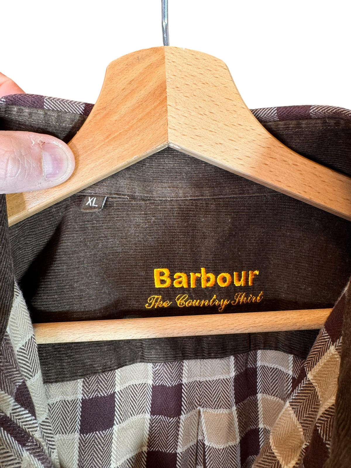 Camicia Barbour a quadri beige marrone cotone taglia XL — foto 3