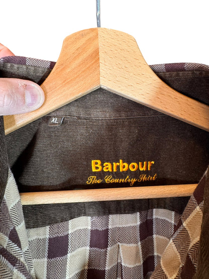 Camicia Barbour a quadri beige marrone cotone taglia XL — foto 3