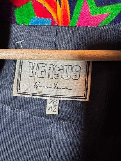 Gianni Versace Versus Giacca Donna Vintage - Velluto Blu - Made in Italy