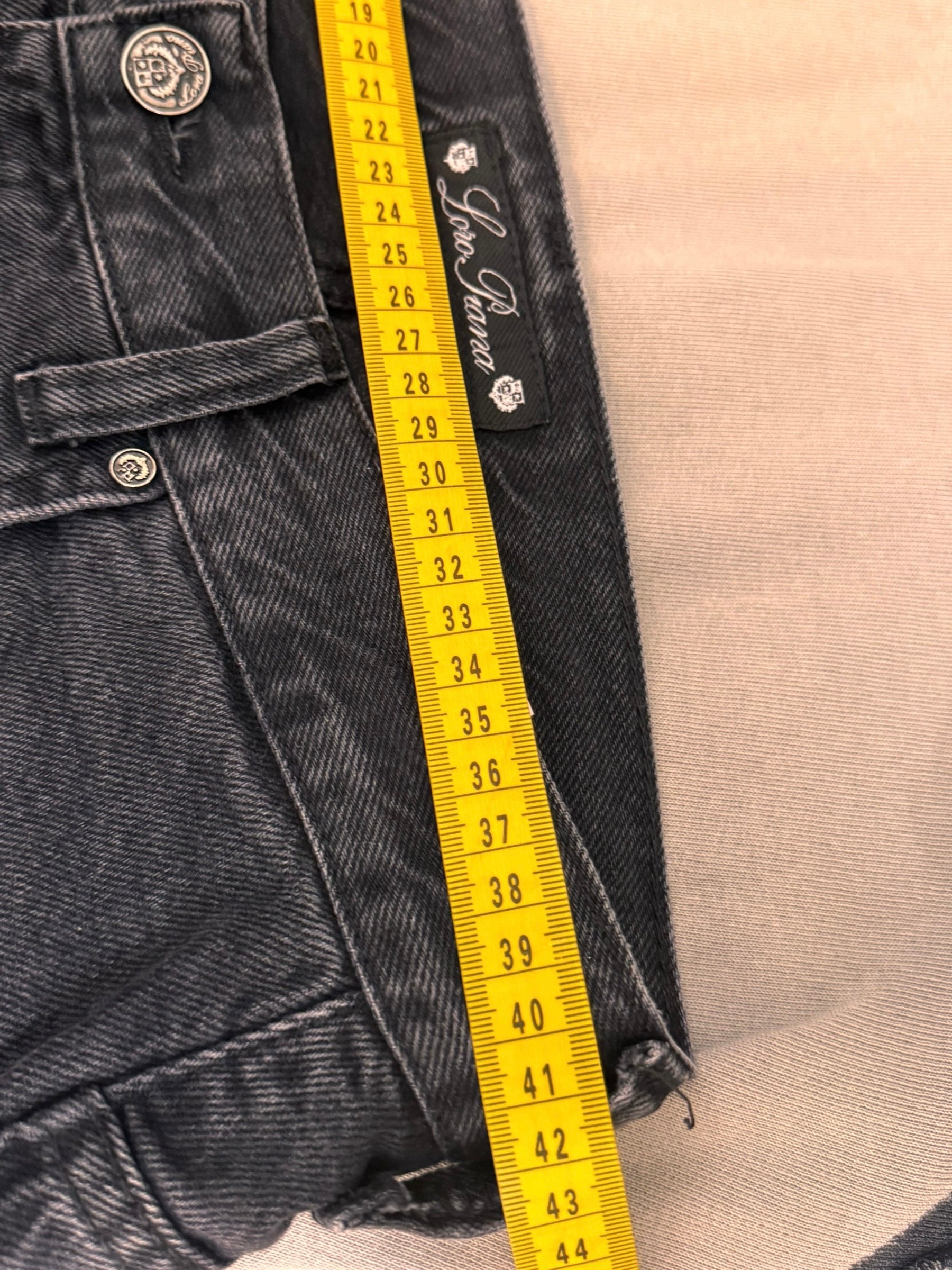 Jeans Loro Piana nero denim 100% cotone W30 L32 — foto 9
