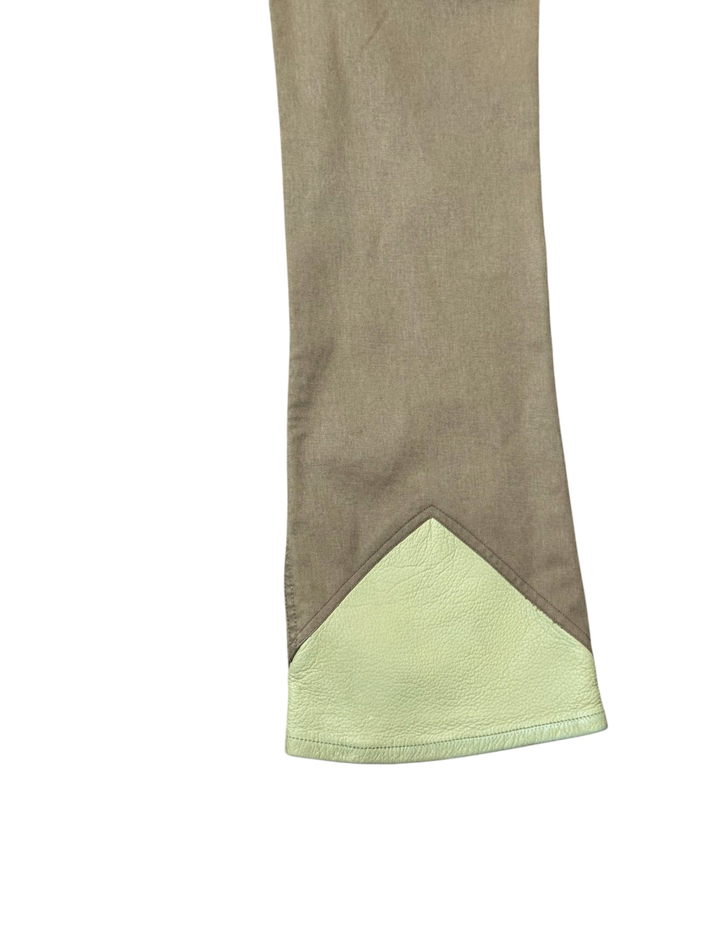 Chanel Pantaloni Donna Flare Cotone Beige con Inserti Ecopelle – FR 36 (IT 40) — foto 10