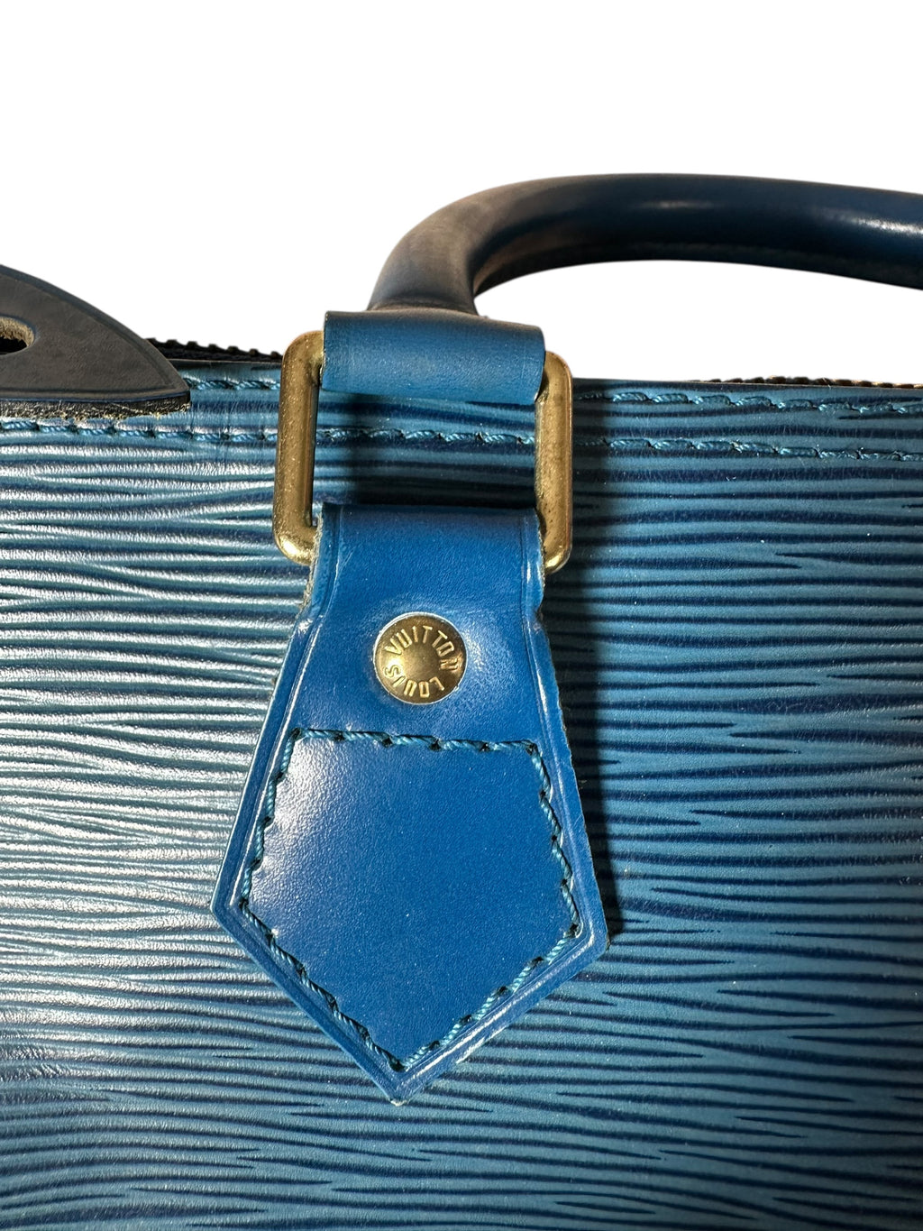 Louis Vuitton borsa speedy in pelle epi blu — foto 21