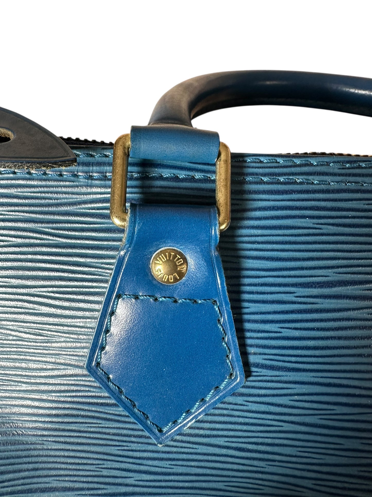 Louis Vuitton borsa speedy in pelle epi blu
