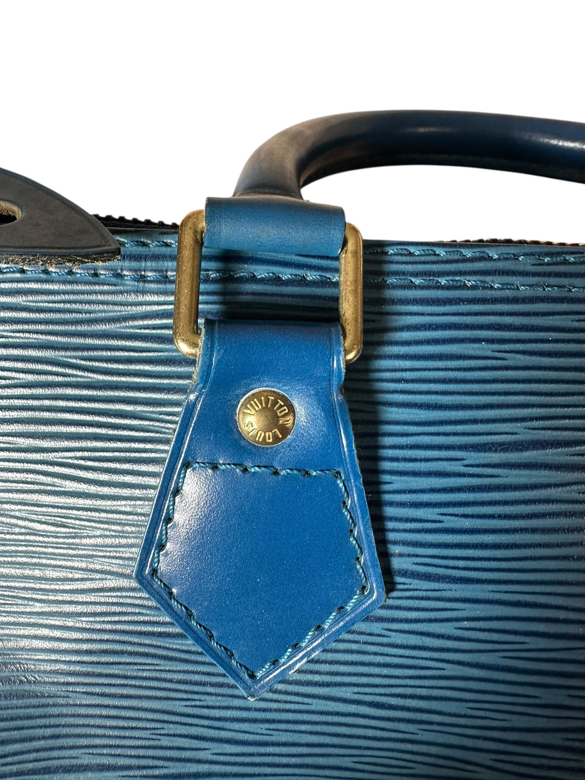 Louis Vuitton borsa speedy in pelle epi blu — foto 21