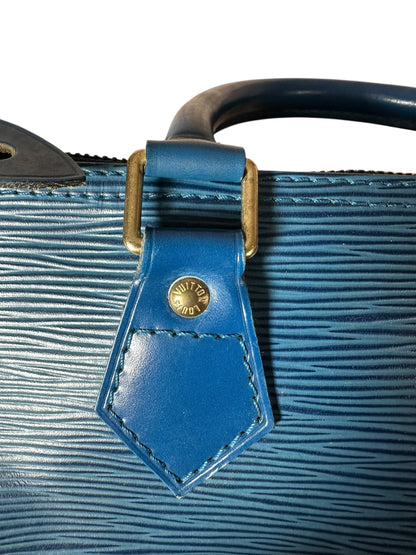 Louis Vuitton borsa speedy in pelle epi blu