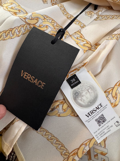 Versace gonna plissettata Chain Print nuova con cartellini — foto 6
