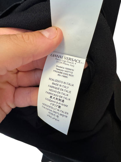 Versace Abito Lungo Nero Cut-Out in Maglia – Taglia IT 42 – Made in Italy.