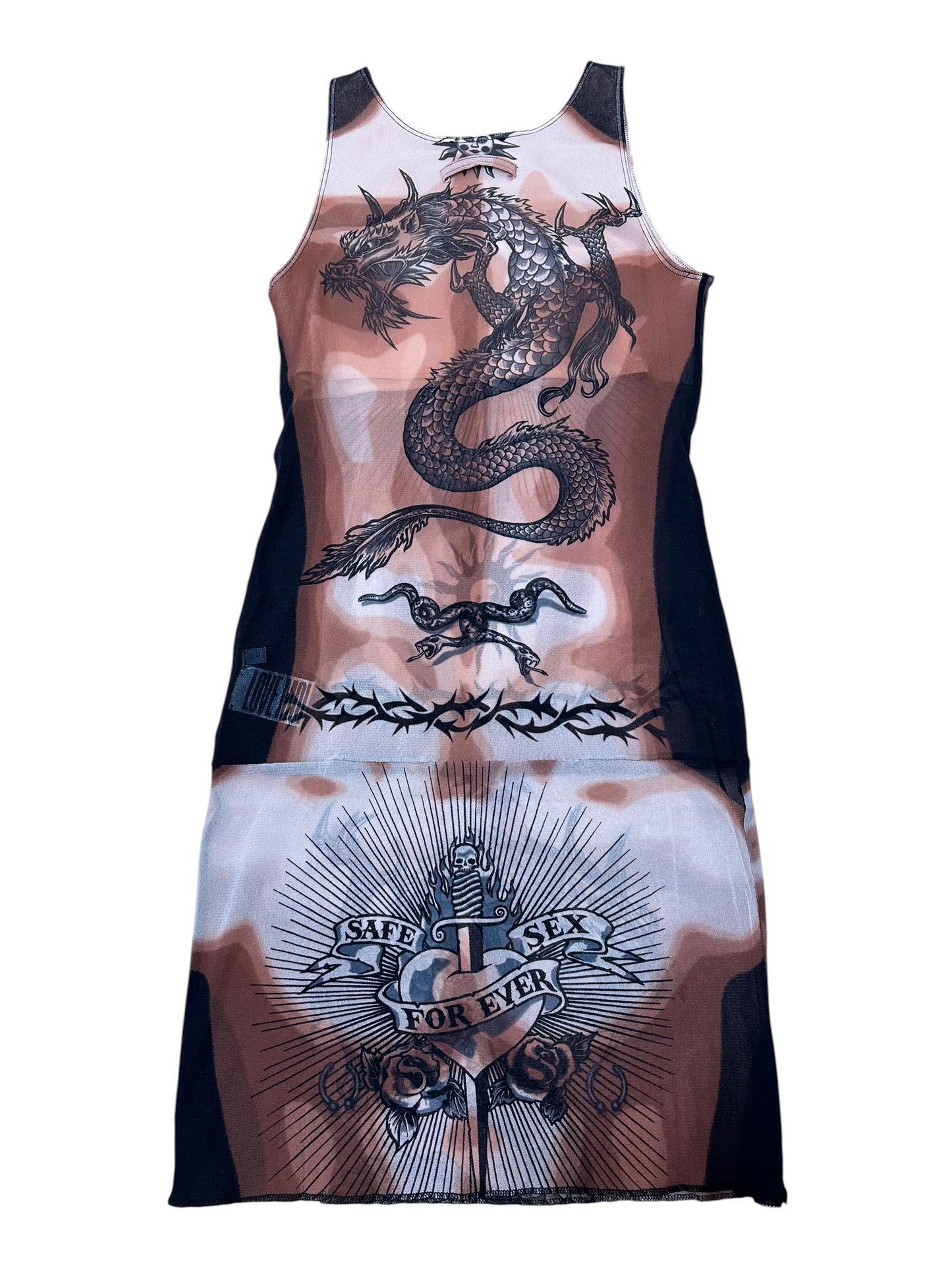 Jean Paul Gaultier mini abito stampato (L)