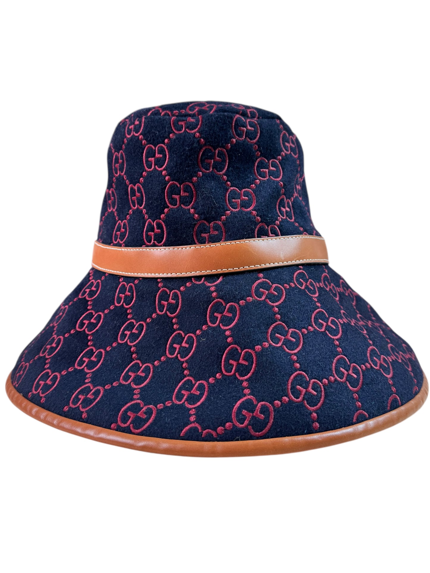 Gucci cappello a tesa larga GG taglia S - 56 cm.