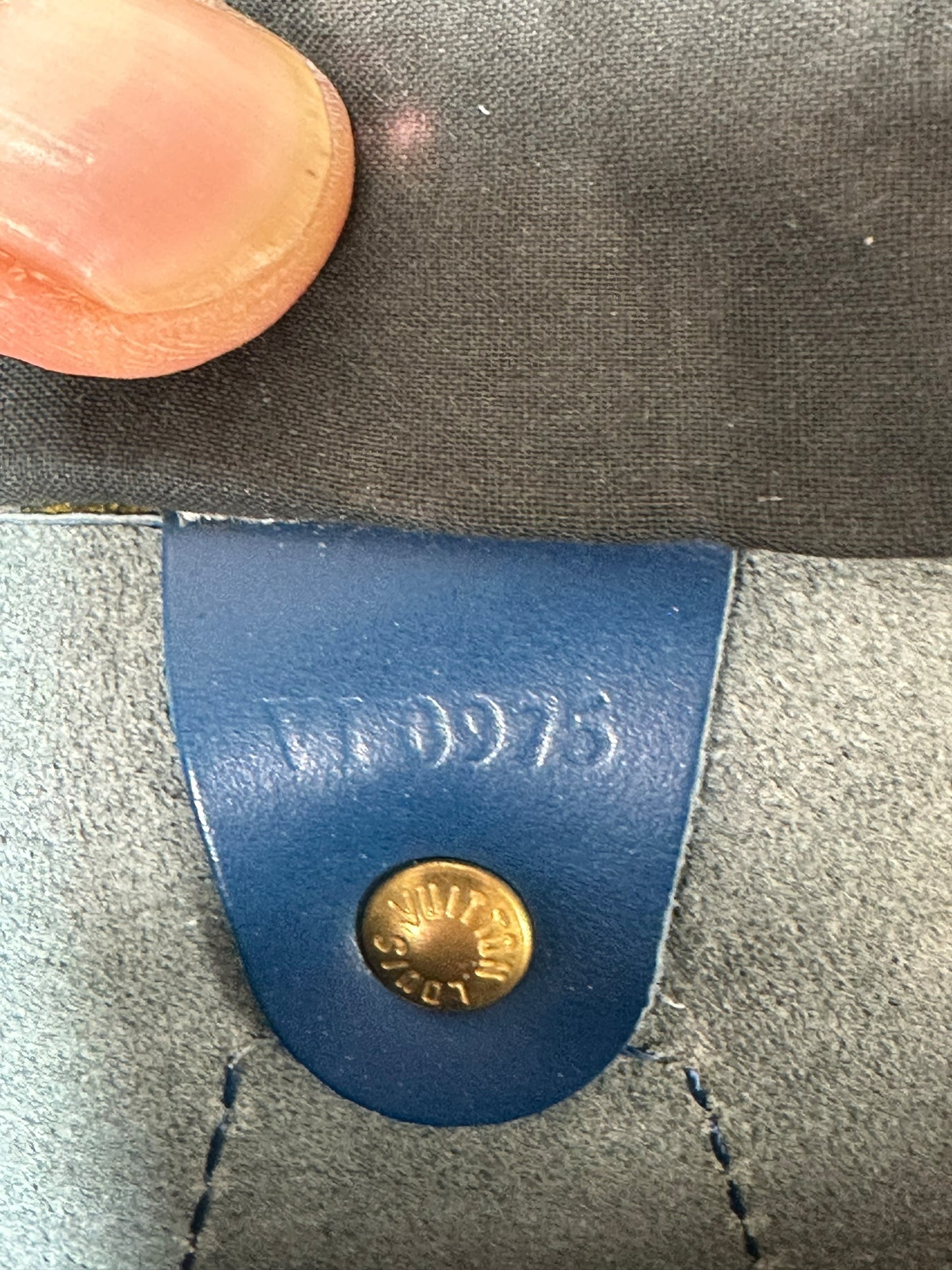 Louis Vuitton borsa speedy in pelle epi blu
