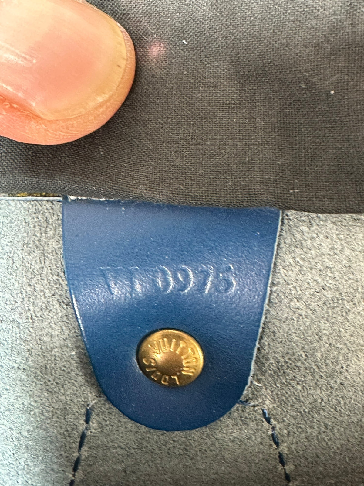 Louis Vuitton borsa speedy in pelle epi blu — foto 24